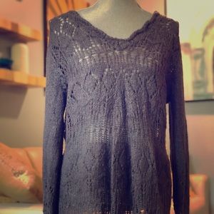 Lace knit sweater